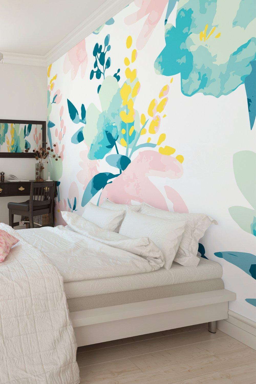 Graphic Flower Wall Mural